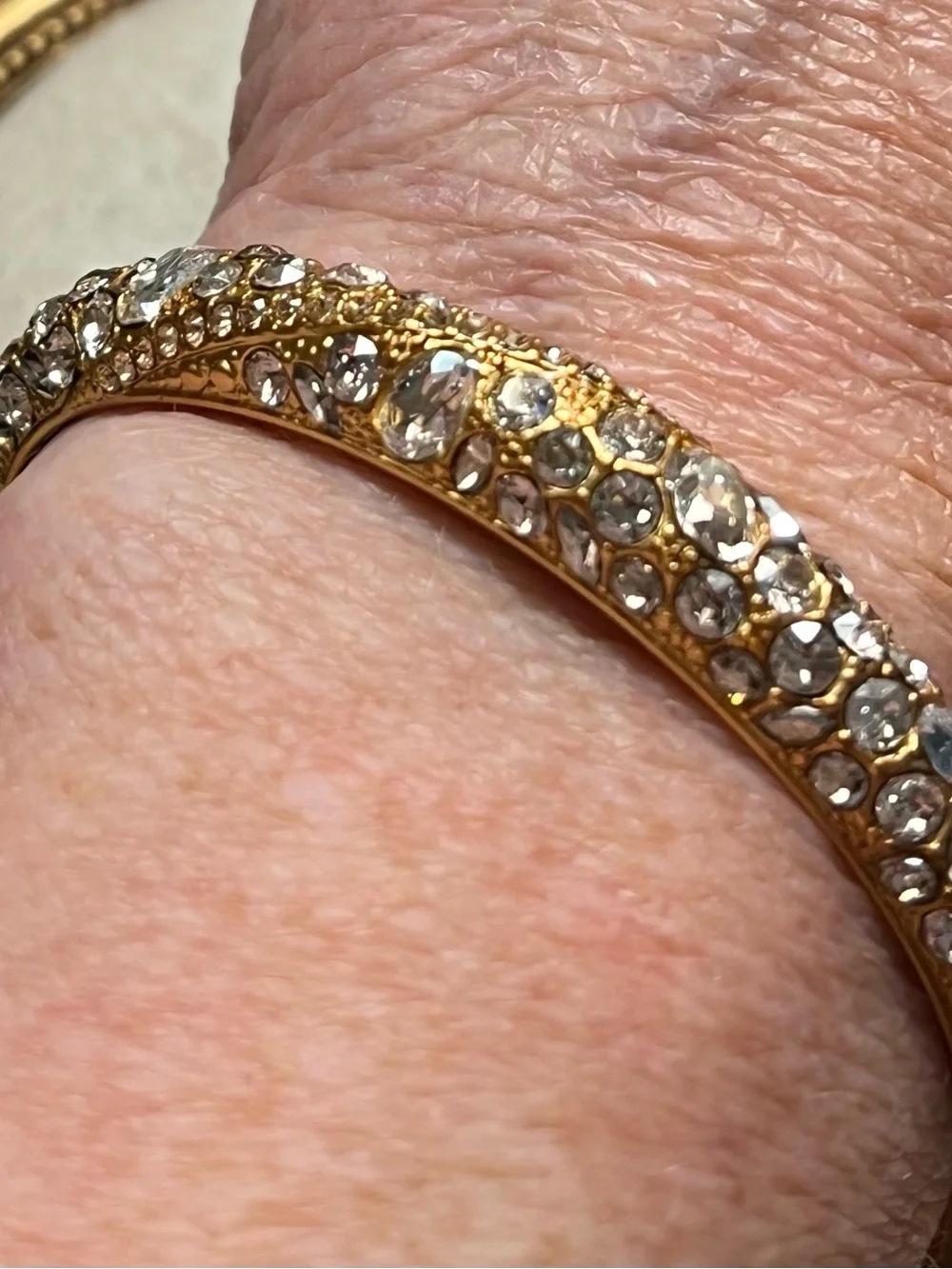Brighton Trust Your Journey Golden Hinged Bangle